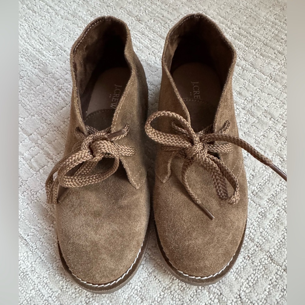 Boys J. Crew Tan Suede Lace-Up Shoes Size 2